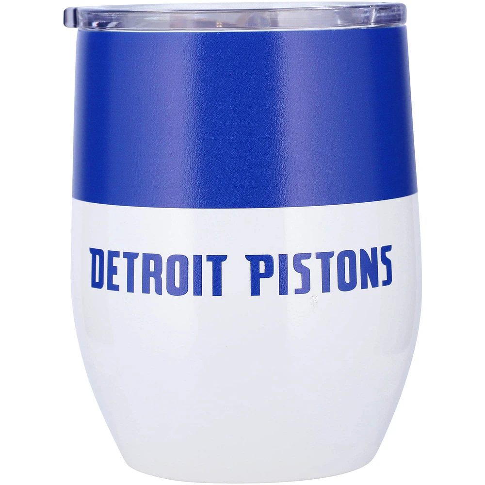 Détroit Pistons 16 oz. Gobelet incurvé en acier inoxydable Colorblock