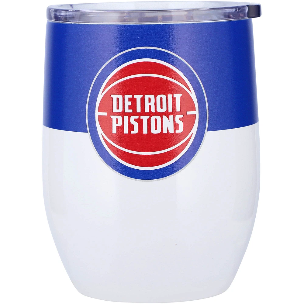 Détroit Pistons 16 oz. Gobelet incurvé en acier inoxydable Colorblock