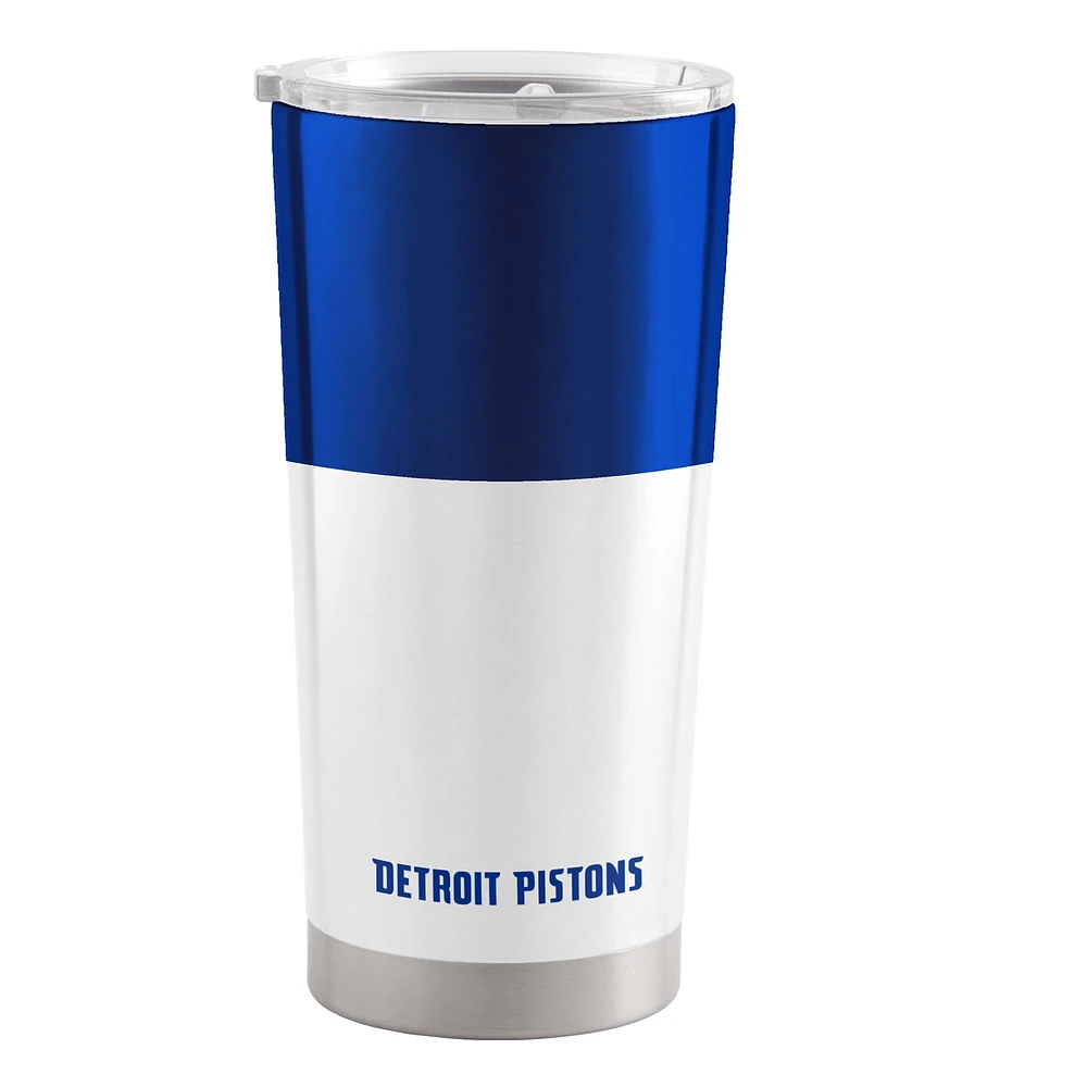 Détroit Pistons 20 oz. Gobelet en acier inoxydable à blocs de couleurs