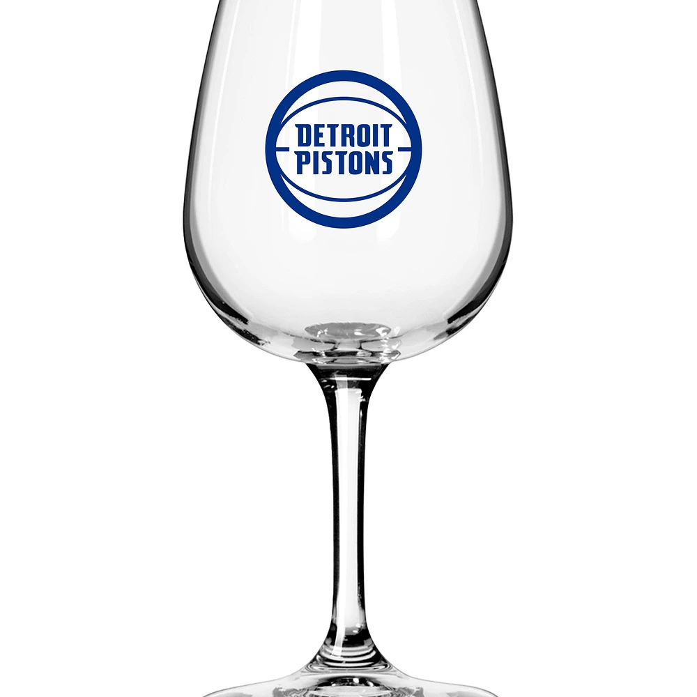 Verre à vin à pied avec logo des Detroit Pistons, 12 oz