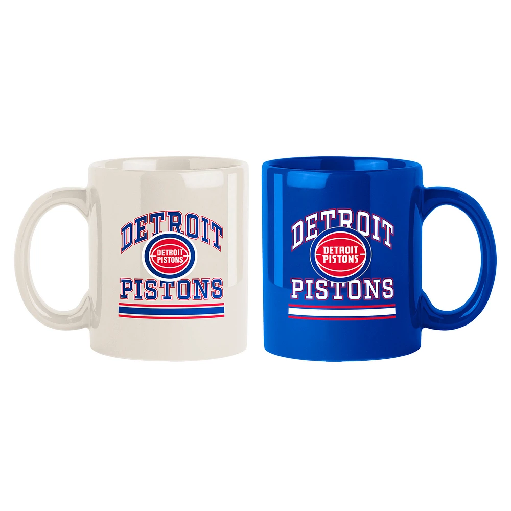 Detroit Pistons Two-Pack 15oz. Color Mug Set