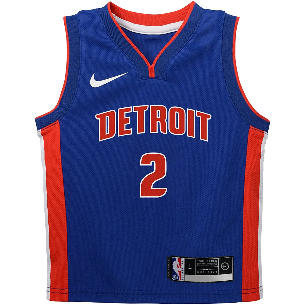 Maillot de joueur Swingman Nike Cade Cunningham bleu Detroit Pistons pour bébé - Édition Icon