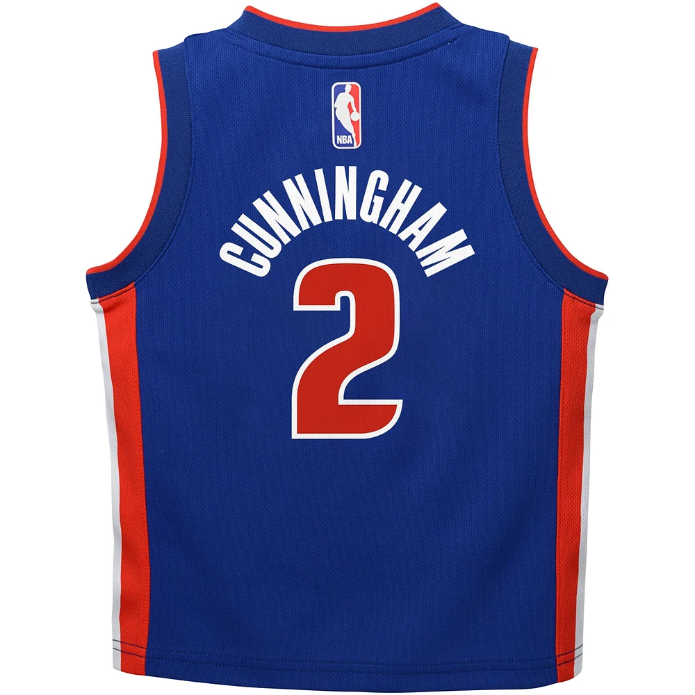 Maillot de joueur Swingman Nike Cade Cunningham bleu Detroit Pistons pour bébé - Édition Icon