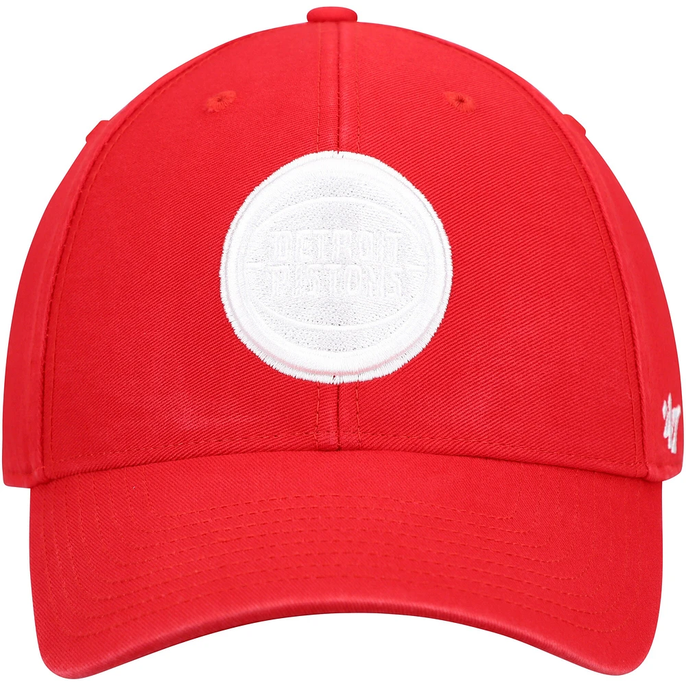 Casquette réglable MVP Legend des Detroit Pistons '47 rouge pour homme