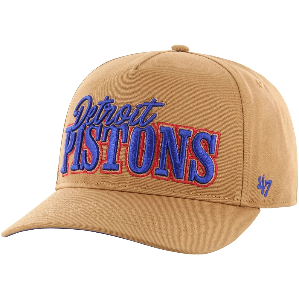 Men's '47 Tan Detroit Pistons Barnes Hitch Adjustable Hat