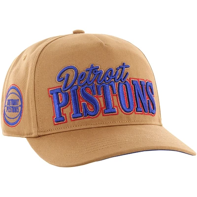 Men's '47 Tan Detroit Pistons Barnes Hitch Adjustable Hat