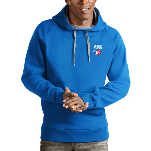 Detroit Lions Antigua Victory Pullover Hoodie - Blue Size: Large