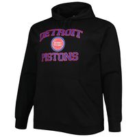 Men's Black Detroit Pistons Big & Tall Heart Soul Pullover Hoodie