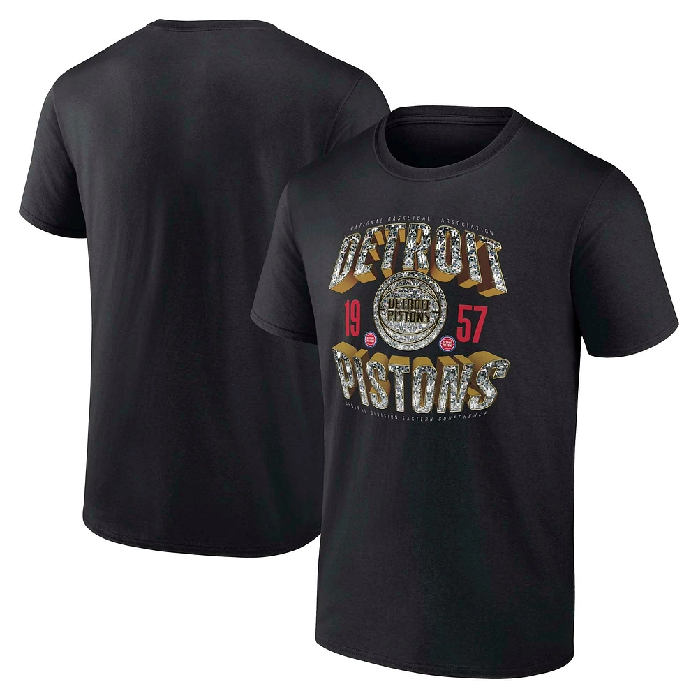 Men's Fanatics Black Detroit Pistons Quick Strides T-Shirt
