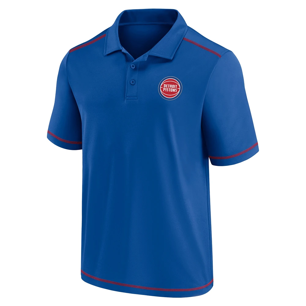 Men's Fanatics Blue Detroit Pistons Primary Logo Polo