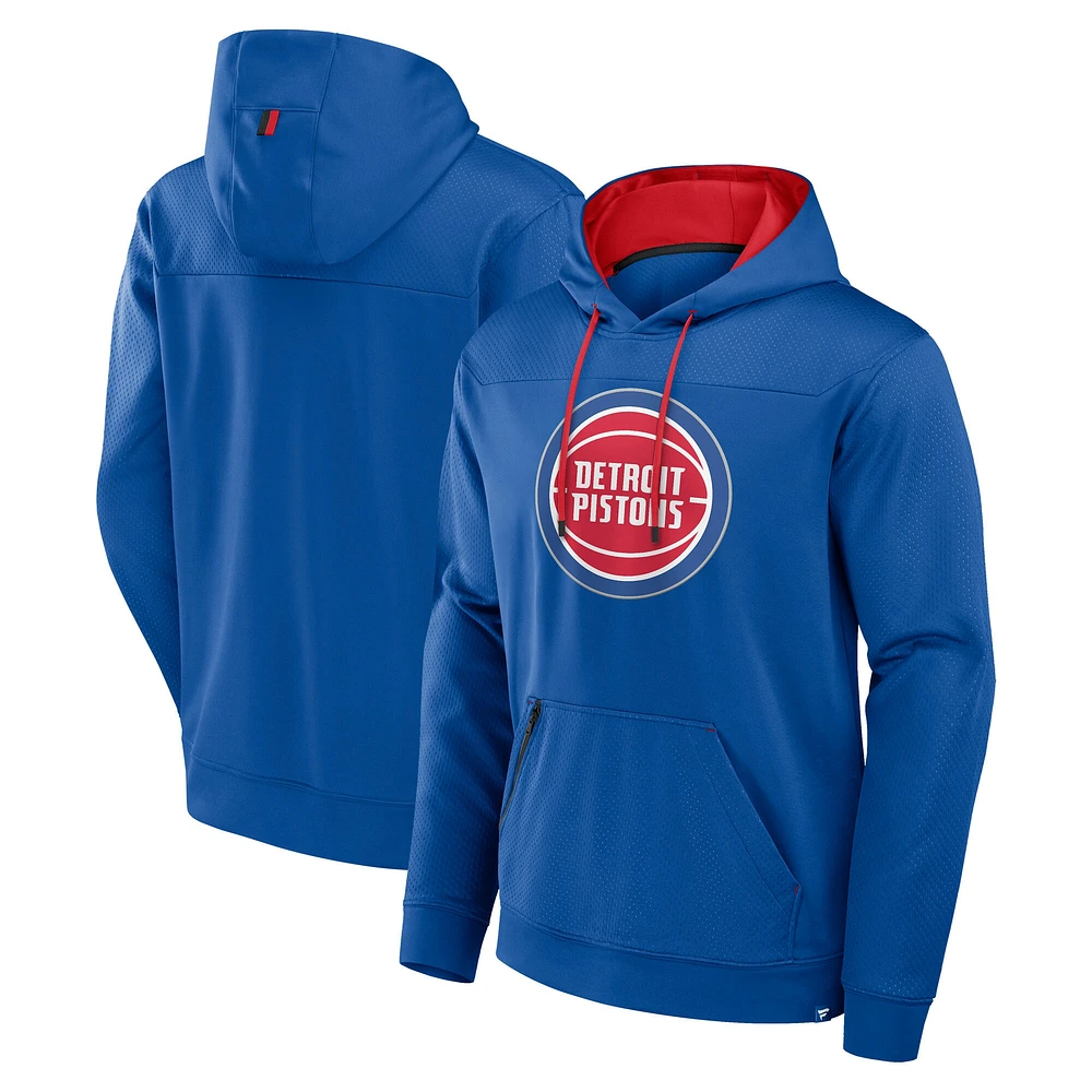 Sweat à capuche bleu fanatiques Detroit Pistons Reserve Defender pour homme