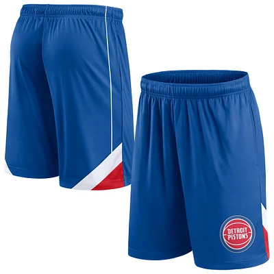 Short Slice Fanatics bleu Detroit Pistons pour hommes