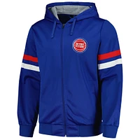 Men's G-III Sports by Carl Banks Blue Detroit Pistons Contender Full-Zip Hoodie Jacket