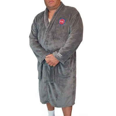 Detroit Pistons ISlide Personalized Boss Robe - Gray