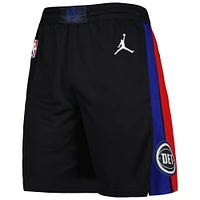 Men's Jordan Brand Black Detroit Pistons 2022/2023 Statement Edition Swingman Performance Shorts