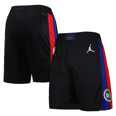 Short de performance Swingman pour homme Jordan Brand Detroit Pistons 2022/2023 Statement Edition noir