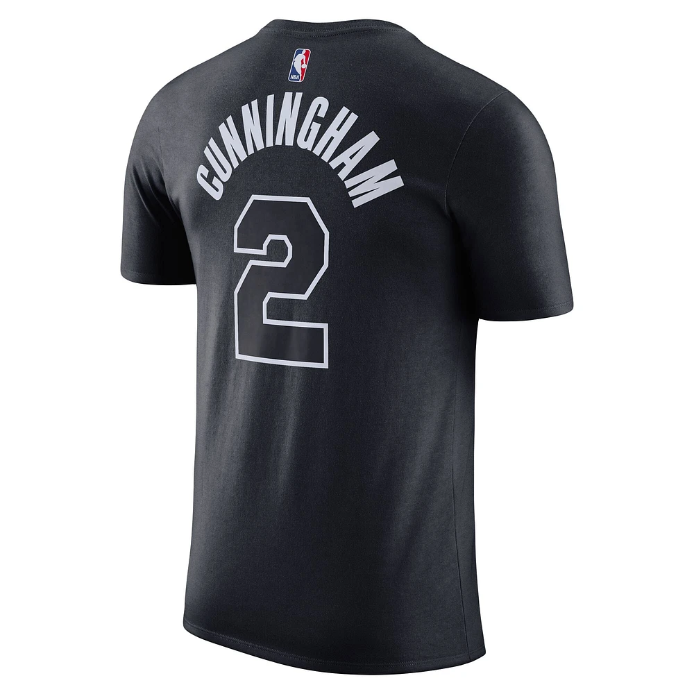 T-shirt avec nom et numéro Jordan Brand Cade Cunningham pour homme, bleu, Detroit Pistons 2022/23 Statement Edition