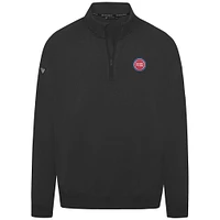 Men's Levelwear Black Detroit Pistons Murray Quarter-Zip Pullover
