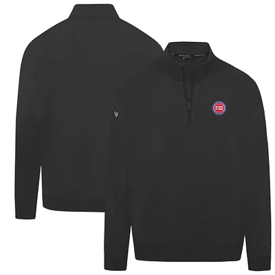 Men's Levelwear Black Detroit Pistons Murray Quarter-Zip Pullover