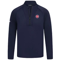 Men's Levelwear Navy Detroit Pistons Volley Quarter-Zip Top