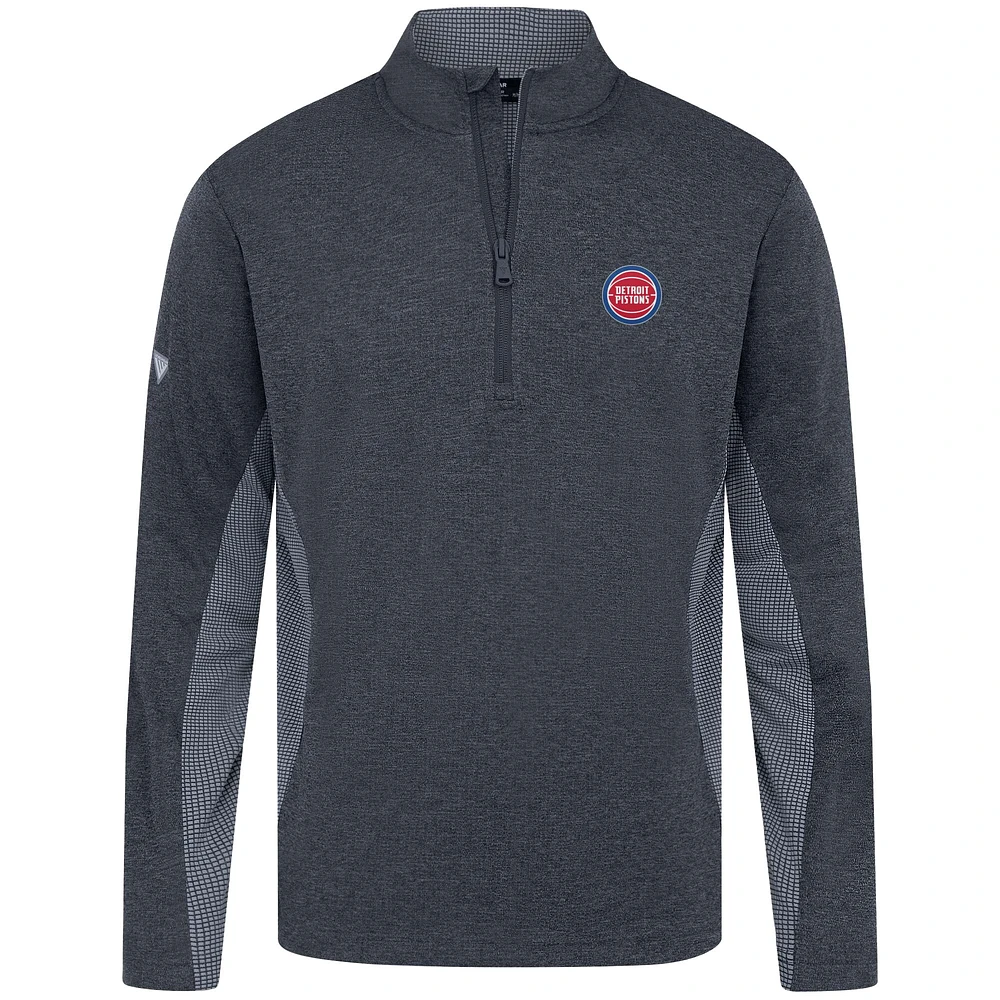 Men's Levelwear Navy Detroit Pistons Waffle Insignia 2.0 Quarter-Zip Top