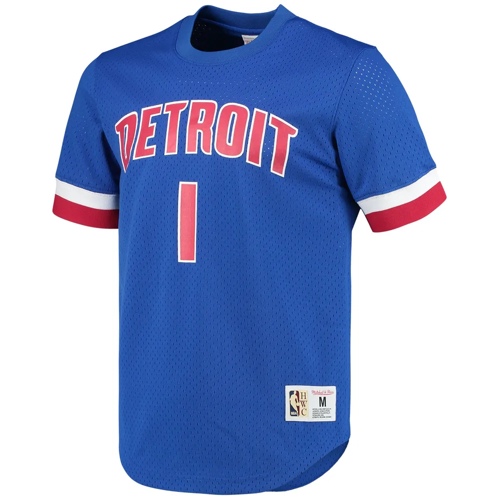 T-shirt avec nom et numéro en maille bleu Mitchell & Ness Chauncey Billups Detroit Pistons 2003 pour hommes