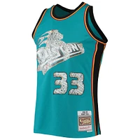 Men's Mitchell & Ness Grant Hill Teal Detroit Pistons 1998/99 Hardwood Classics NBA 75th Anniversary Diamond Swingman Jersey