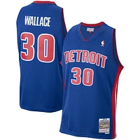 Maillot Swingman Mitchell & Ness Rasheed Wallace Royal Detroit Pistons 2003/04 pour hommes