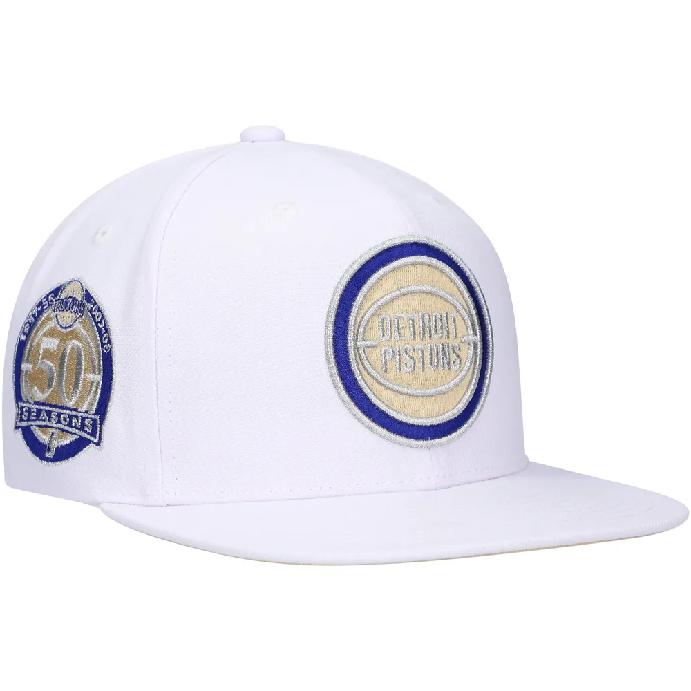 White Detroit Pistons Snapback