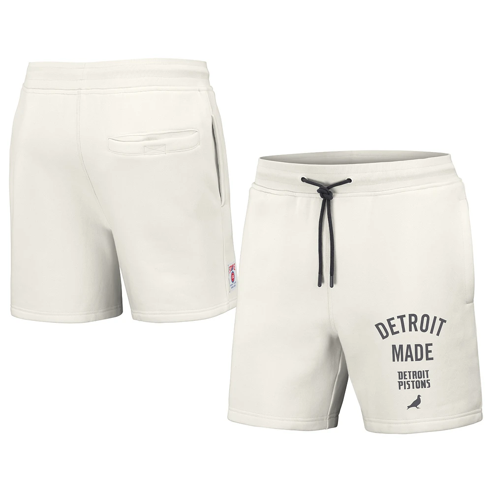 Short en polaire épais NBA x Staple Cream Detroit Pistons Pigeon pour hommes