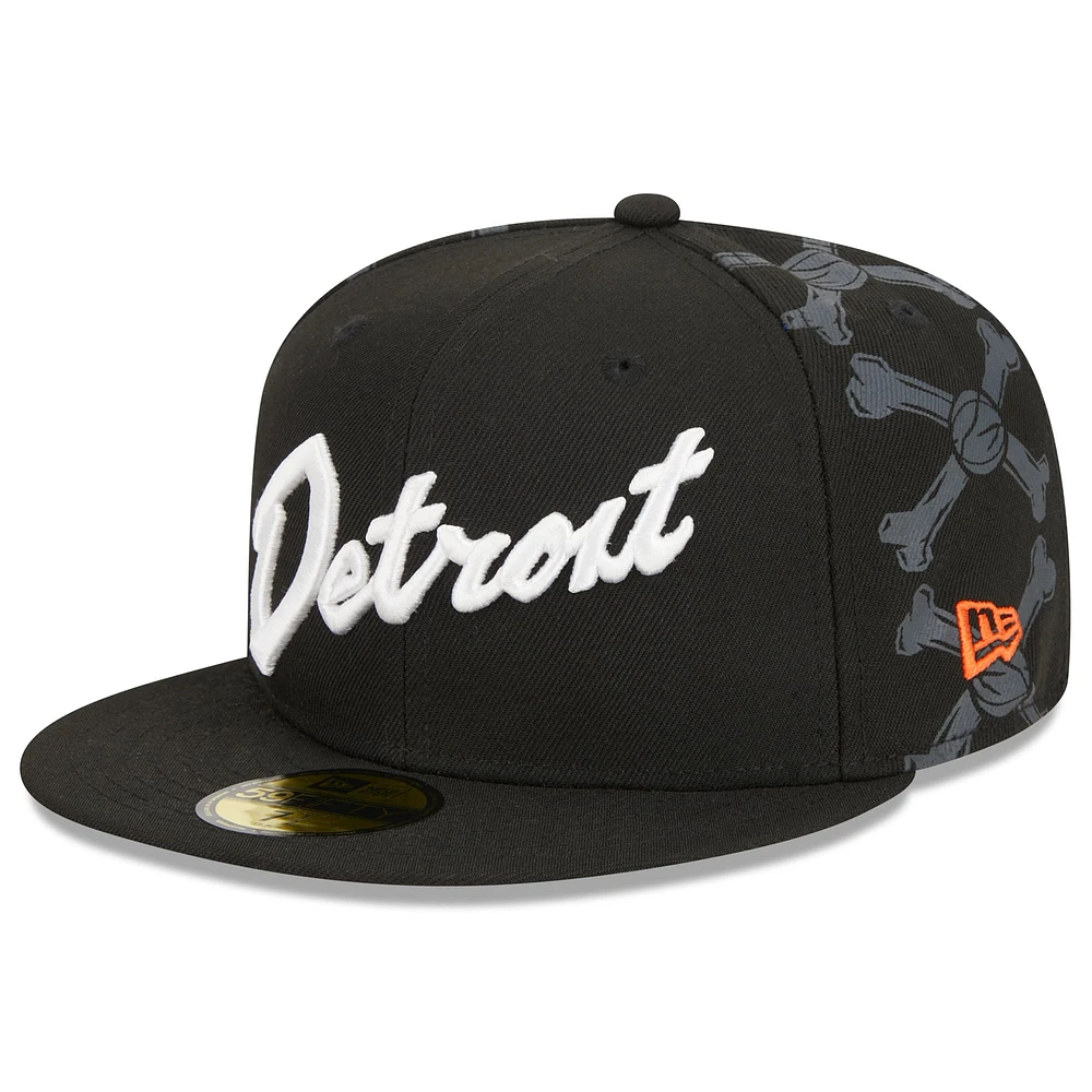 Men's New Era  Black Detroit Pistons 2023/24 City Edition 59FIFTY Fitted Hat