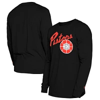 Men's New Era  Black Detroit Pistons 2024/25 City Edition Long Sleeve T-Shirt