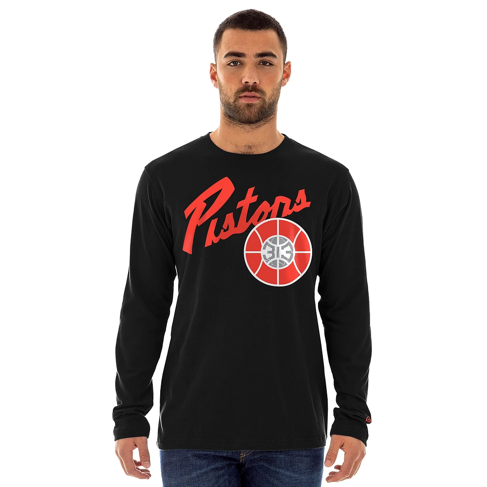 Men's New Era  Black Detroit Pistons 2024/25 City Edition Long Sleeve T-Shirt