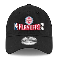 Casquette ajustable 9TWENTY noire New Era pour homme, Detroit Pistons, Playoffs NBA 2025