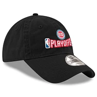 Casquette ajustable 9TWENTY noire New Era pour homme, Detroit Pistons, Playoffs NBA 2025