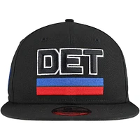 Men's New Era Black Detroit Pistons Jersey Hook Statement Edition 9FIFTY Snapback Hat