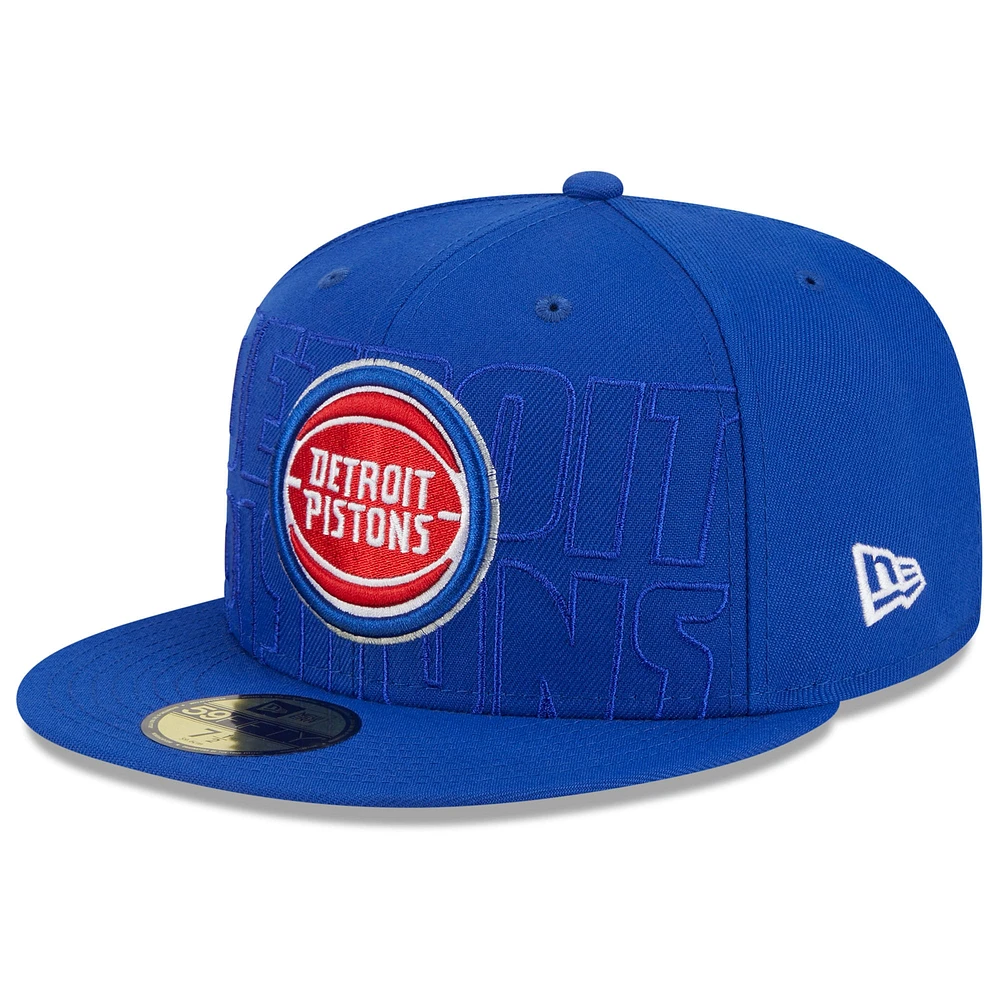 Casquette ajustée New Era Detroit Pistons 2023 NBA Draft 59FIFTY pour homme, bleu