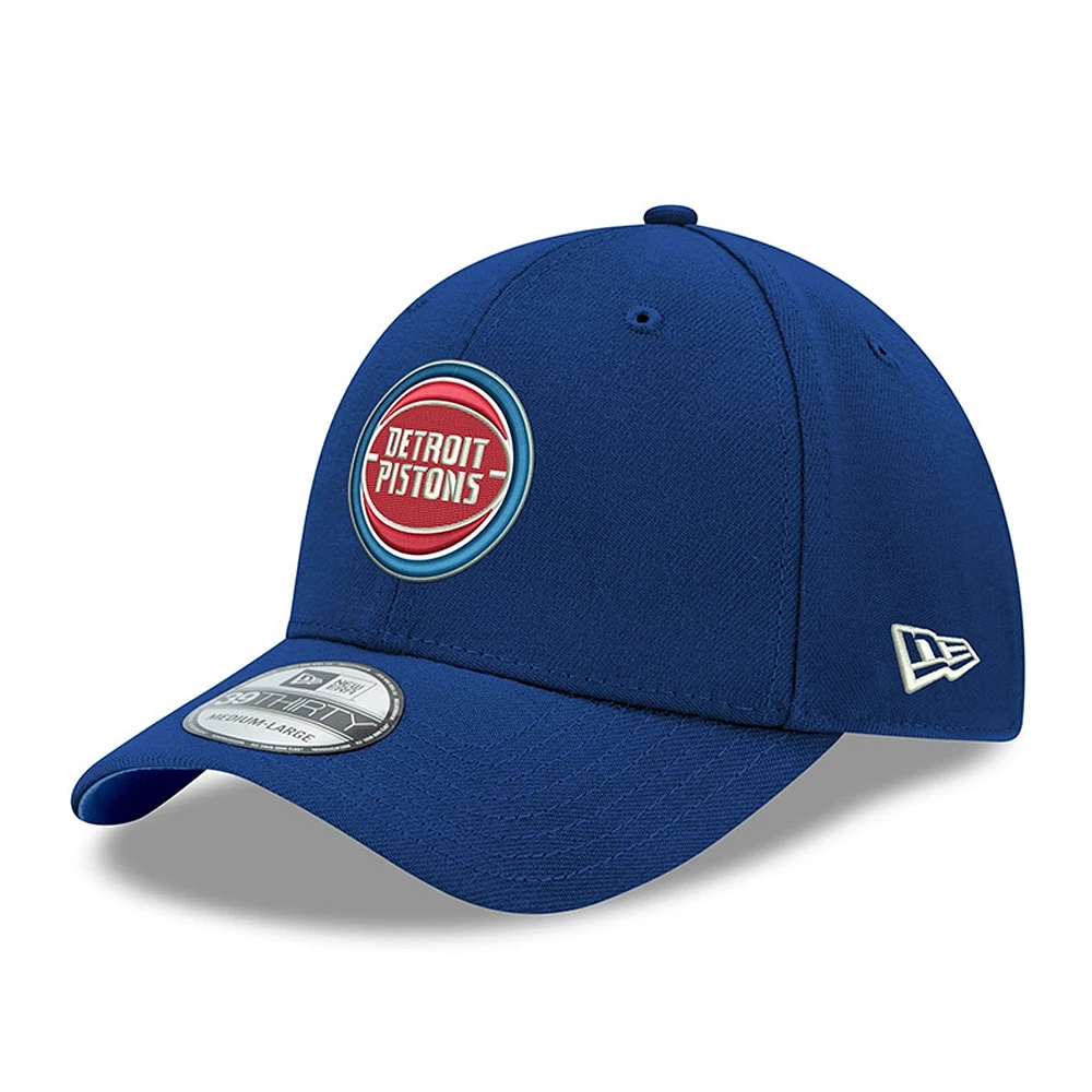 Men's New Era Blue Detroit Pistons Classic 39THIRTY Flex Hat