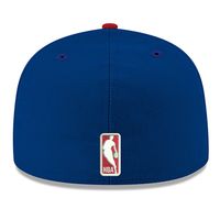 Men's New Era Blue Detroit Pistons Official Team Color 2Tone 59FIFTY Fitted Hat