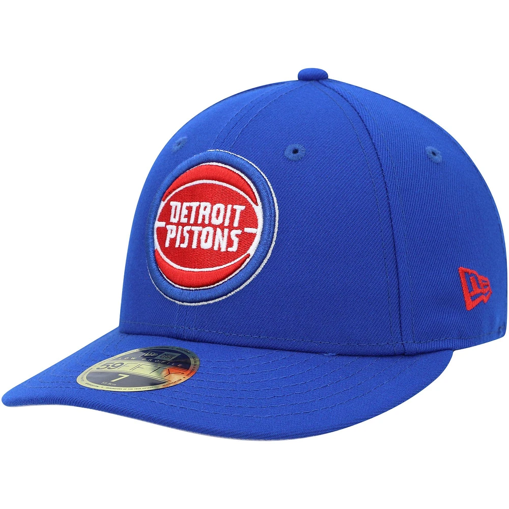 Casquette ajustée 59FIFTY à profil bas Detroit Pistons Team New Era pour homme, bleu