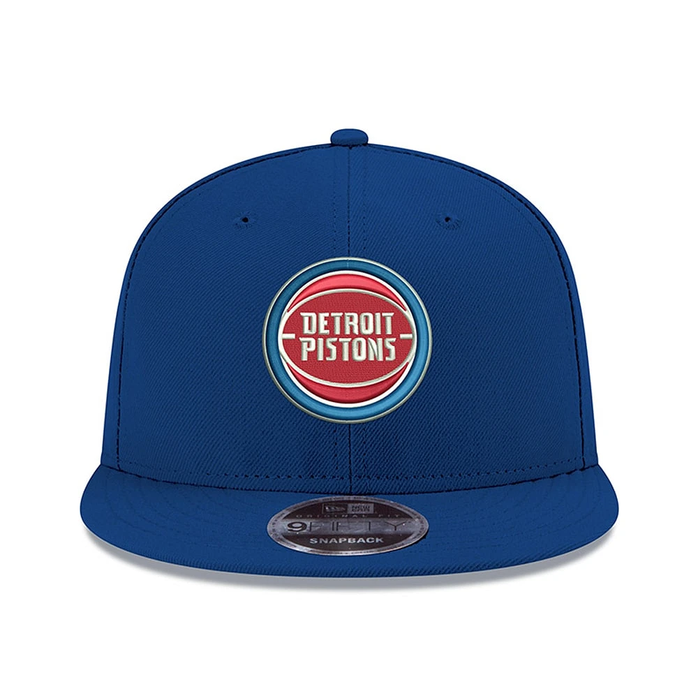 Men's New Era Royal Detroit Pistons Official Team Color 9FIFTY Snapback Hat