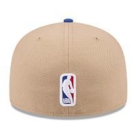 Men's New Era Tan/Blue Detroit Pistons 2024 NBA Draft 59FIFTY Fitted Hat