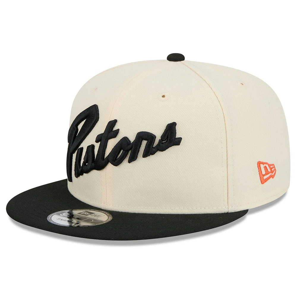 Casquette snapback 9FIFTY Detroit Pistons 2024/25 City Edition pour homme New Era Tan