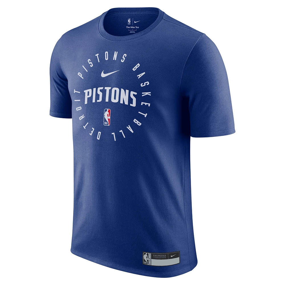 T-shirt de performance d'entraînement sur le terrain Nike bleu Detroit Pistons 2024/25 Legend pour homme