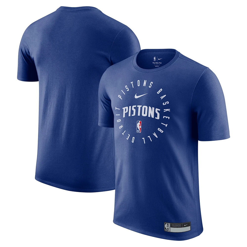 T-shirt de performance d'entraînement sur le terrain Nike bleu Detroit Pistons 2024/25 Legend pour homme