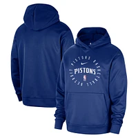 Men's Nike Blue Detroit Pistons 2024/25 Spotlight On-Court Practice Performance Pullover Hoodie