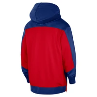 Men's Nike Blue Detroit Pistons Authentic On-Court Showtime Performance Full-Zip Hoodie