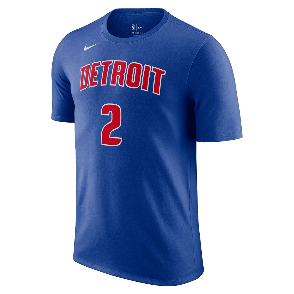 T-shirt Nike Cade Cunningham Detroit Pistons Icon 2022/23 avec nom et numéro pour homme