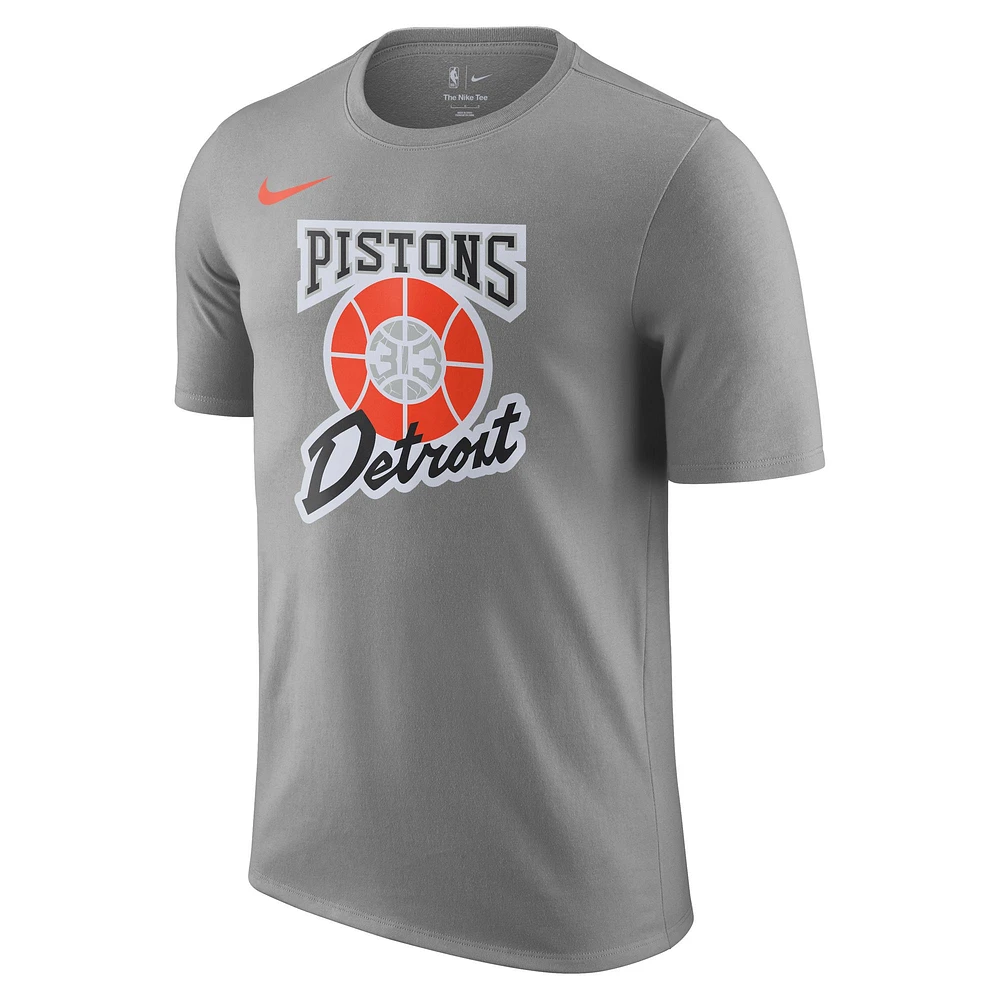 Men's Nike Tan Detroit Pistons 2024/25 City Edition Essential Logo T-Shirt