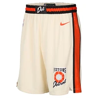 Men's Nike Tan Detroit Pistons 2024/25 City Edition Swingman Shorts